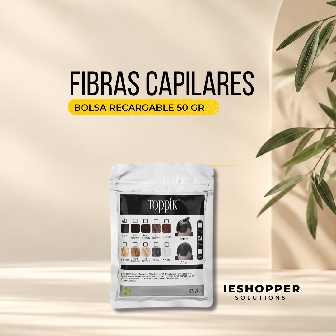Fibras Capilares 50 g | Negro y Castaño Oscuro