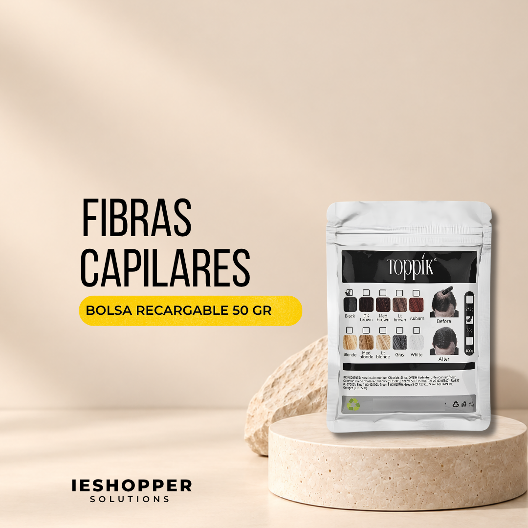 Fibras Capilares 50 g | Negro y Castaño Oscuro