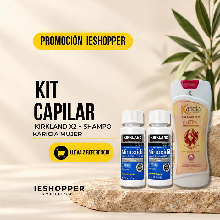 Kit Capilar Kirkland x2 + Champú Karicia Mujer | 2 Meses
