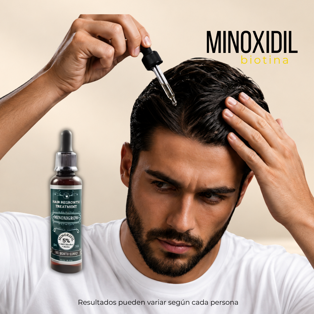 Minoxigrow | Minoxidil 5% con Biotina y Saw Palmetto | 60 ml