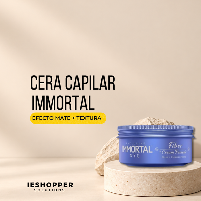 Pomada Fiber Cream Immortal | Textura y Fijación Flexible