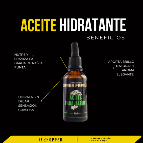 Aceite hidratante para barba | nutrición y suavidad