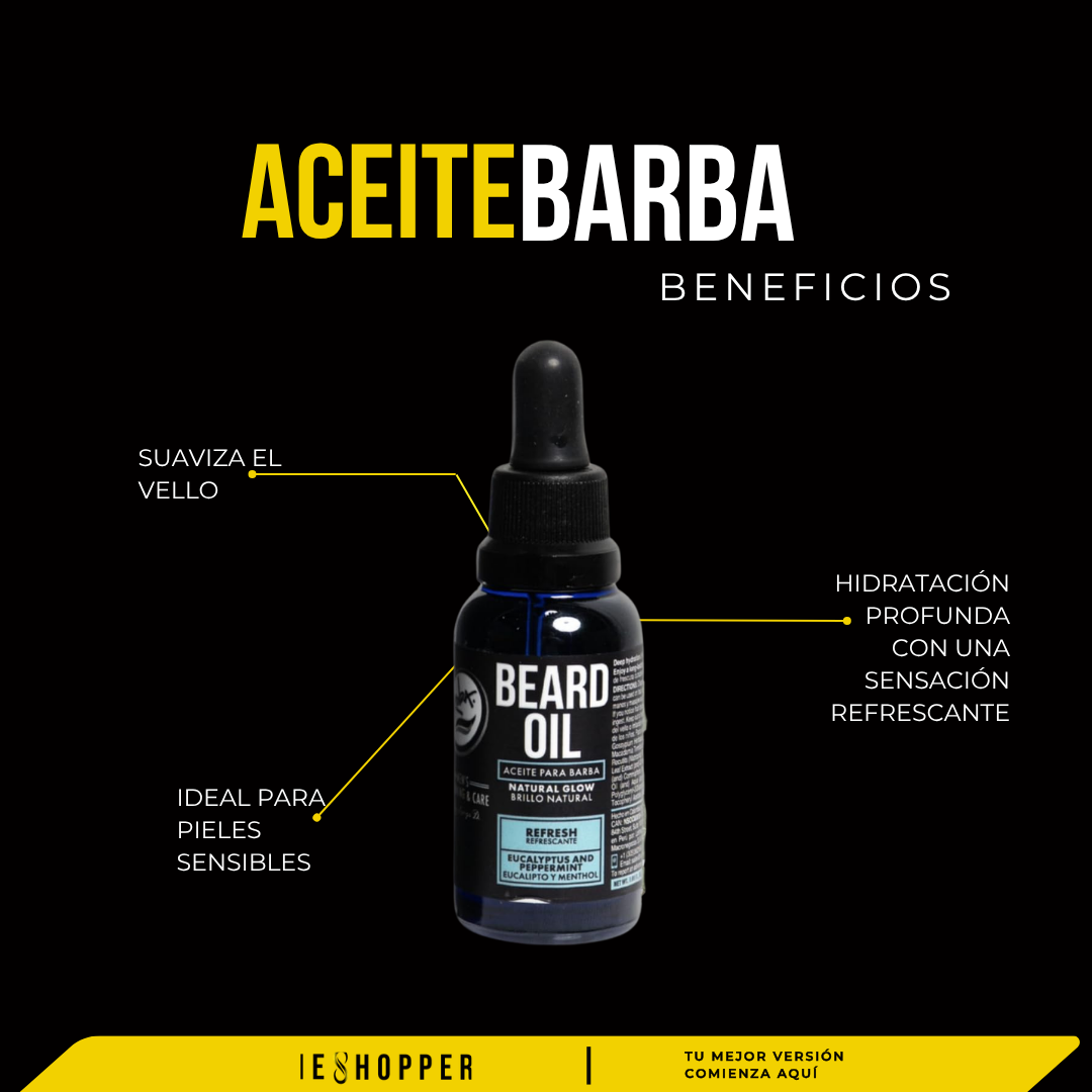 Aceite para Barba Hidratante | Suavidad y Brillo Natural