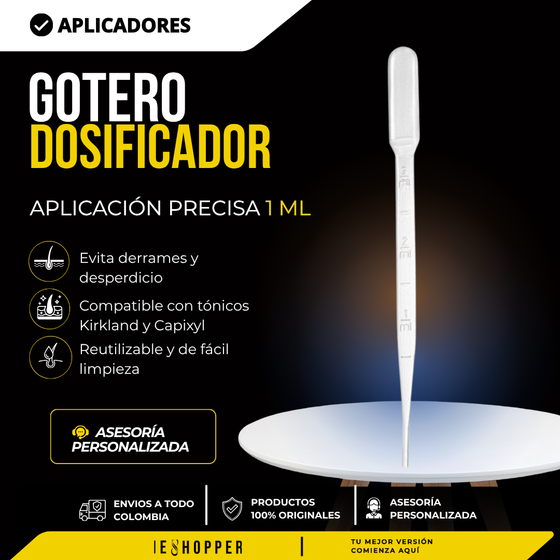 Gotero Dosificador para Tónico – Aplicación Precisa 1 ml