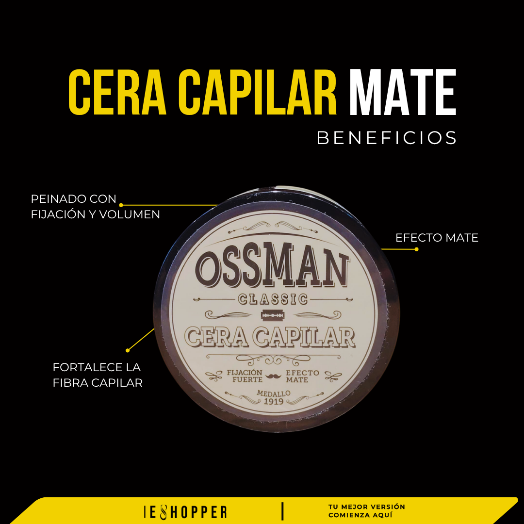 Cera Capilar Mate Ossman | Máxima Definición y Control