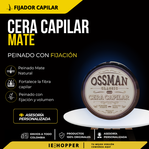 Cera Capilar Mate Ossman | Máxima Definición y Control