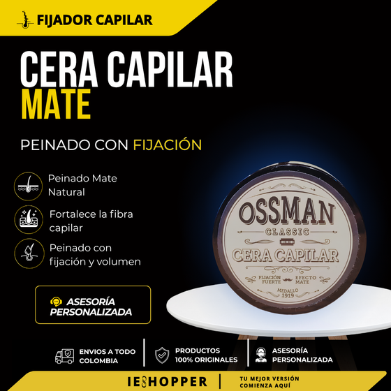 Cera Capilar Mate Ossman | Máxima Definición y Control