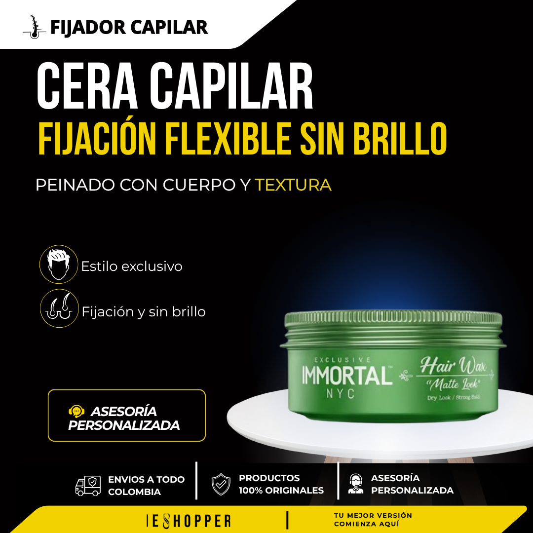 Cera Matte Look Immortal | Acabado Mate y Fijación Fuerte