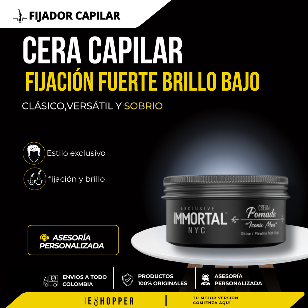 Cera Iconic Men Immortal | Volumen y Fijación Flexible