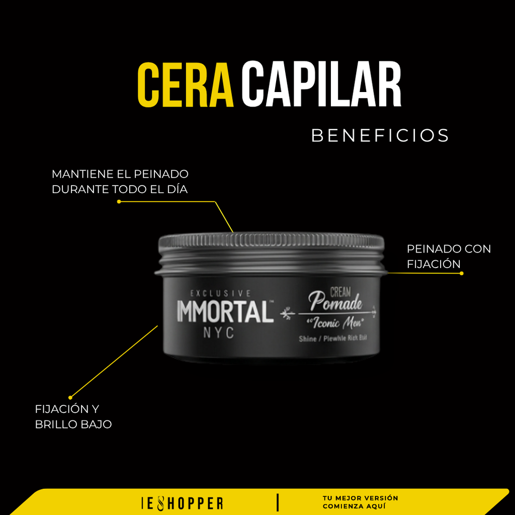 Cera Iconic Men Immortal | Volumen y Fijación Flexible