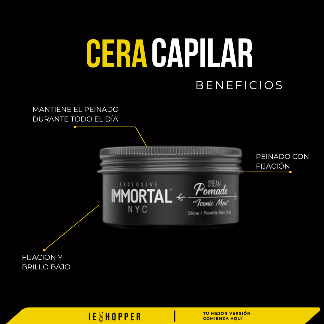 Cera Iconic Men Immortal | Volumen y Fijación Flexible