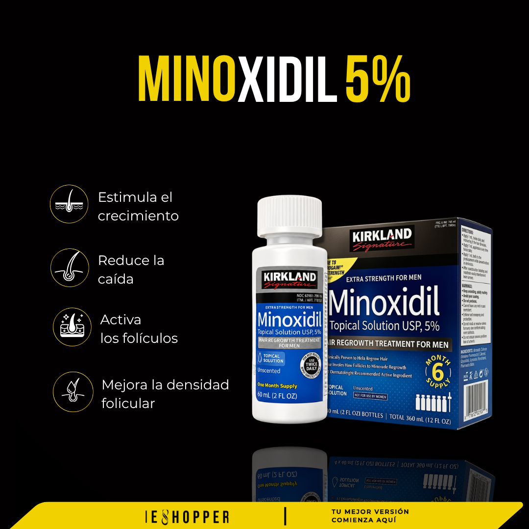 Combo Capilar Pro con Minoxidil Kirkland para Crecimiento
