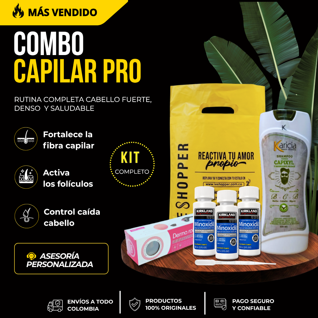 Combo Capilar Pro con Minoxidil Kirkland Original | IESHOPPER Colombia