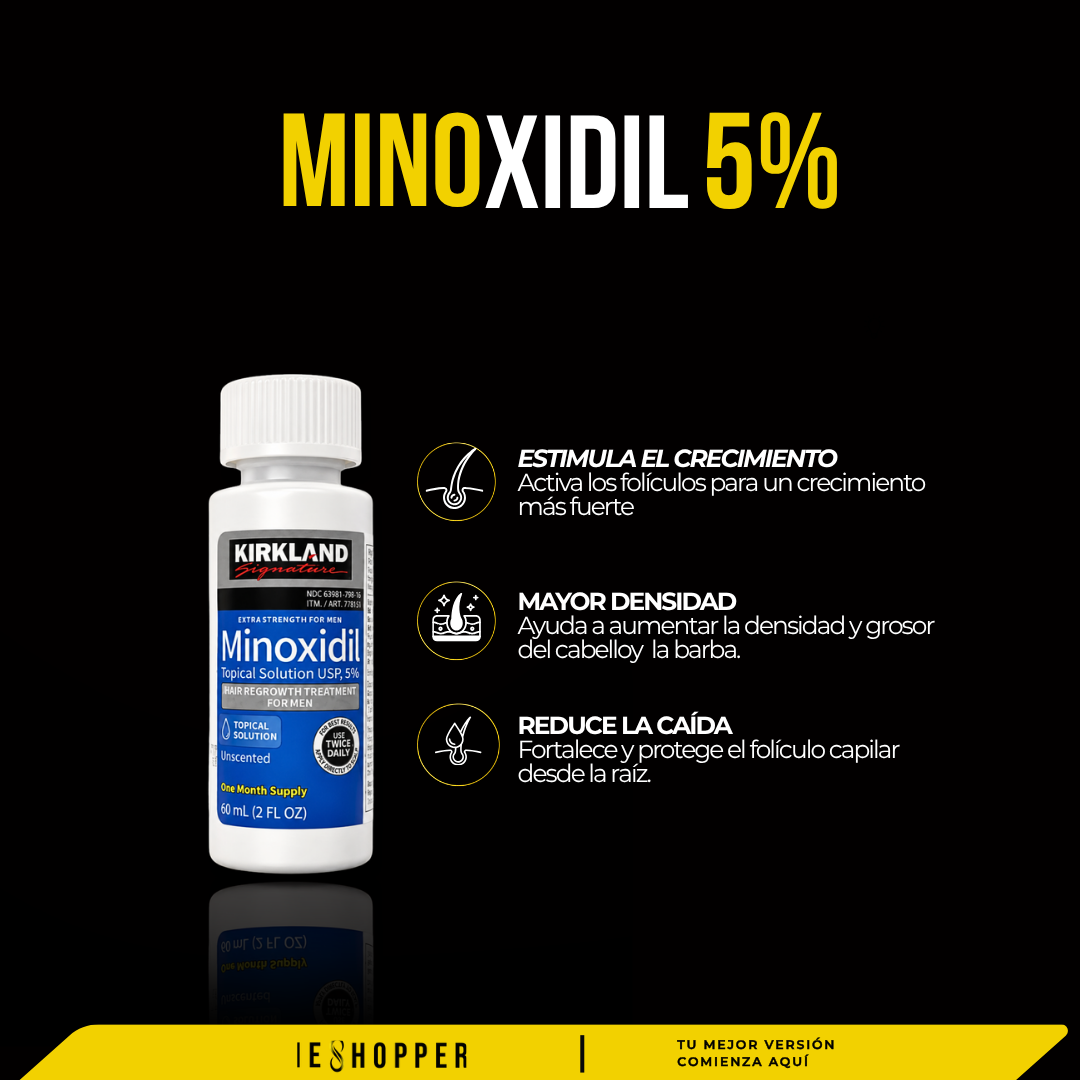 Caja Minoxidil Kirkland X6 | Tratamiento Completo 6 Meses para Crecimiento Capilar