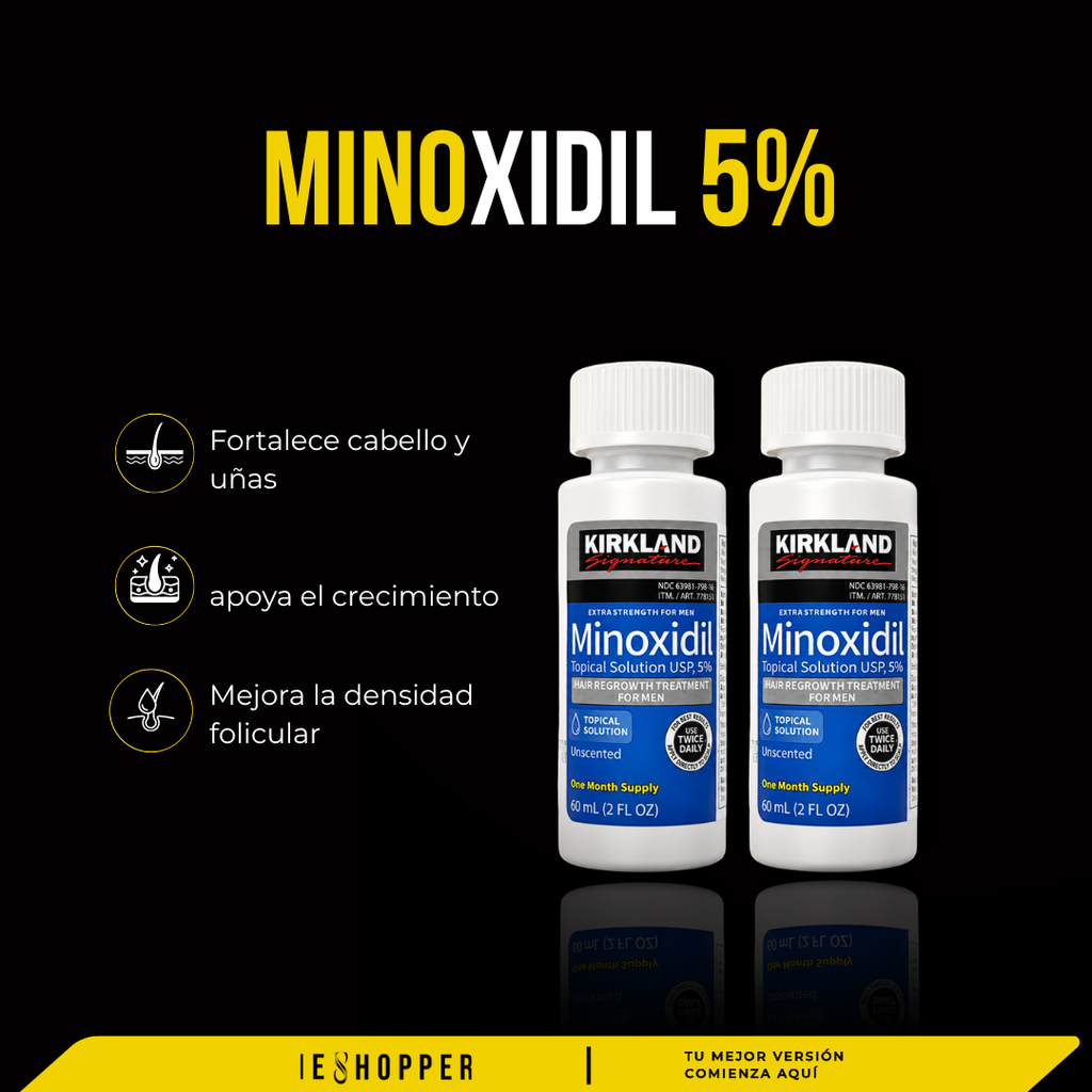 Combo Duo Capilar con Minoxidil Kirkland Original | Crecimiento Rápido