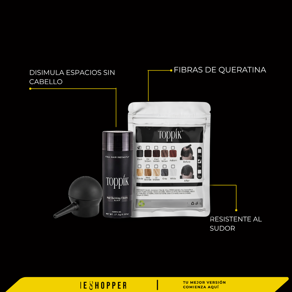 Kit Fibras Capilares Toppik Original con Aplicador