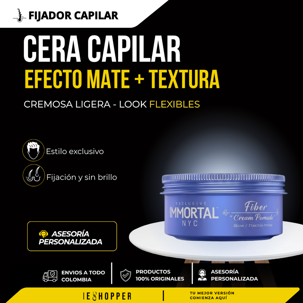 Pomada Capilar Mate Immortal – Textura y Fijación Flexible