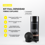 Fibras Capilares Castaño Oscuro Colombia | Cabello Más Poblado al Instante