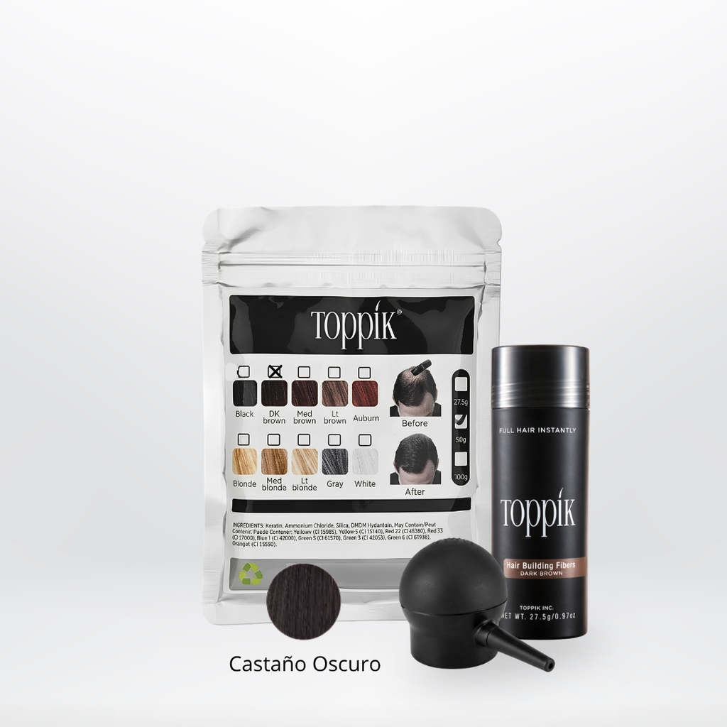 Fibras Capilares Castaño Oscuro Colombia | Cabello Más Poblado al Instante