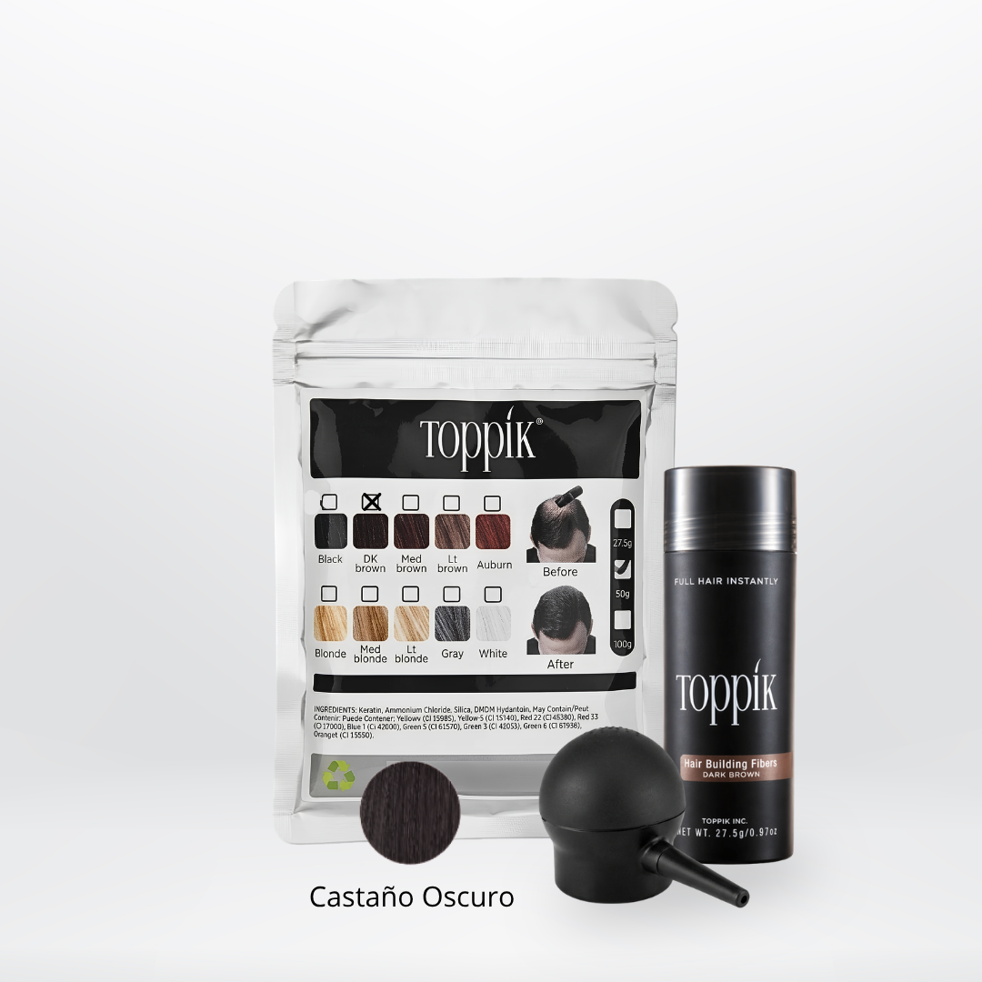 Fibras Capilares Castaño Oscuro Colombia | Cabello Más Poblado al Instante
