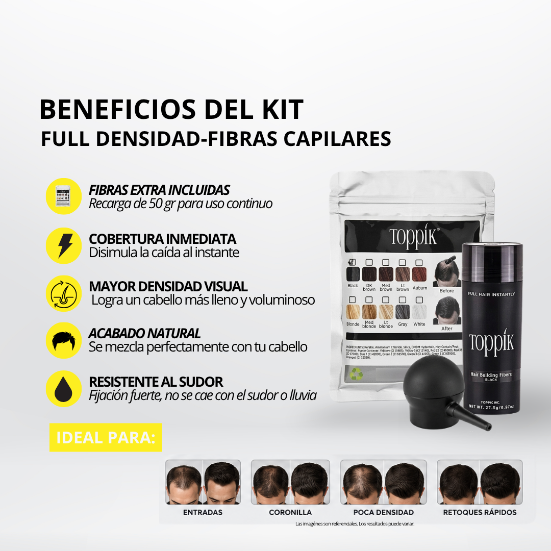 Fibras Capilares Negro Colombia | Cabello Más Poblado al Instante