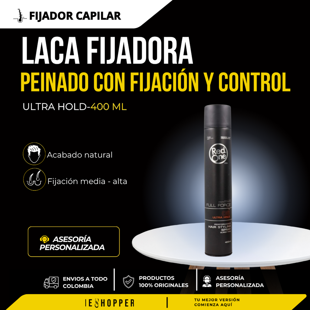 Laca Fijadora Ultra Hold RedOne 400 ml – Fijación y Control