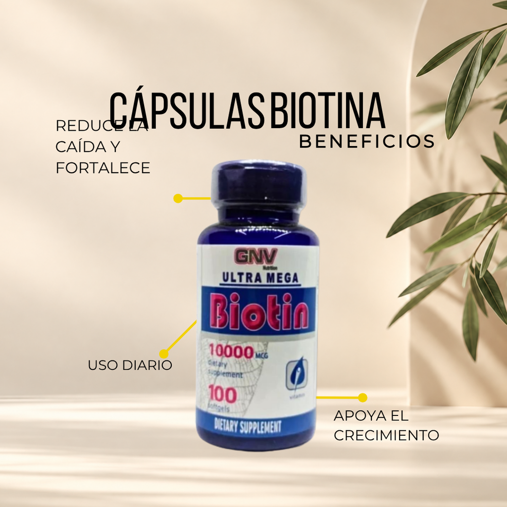 Biotina GNV 10.000 mcg x100 Cápsulas