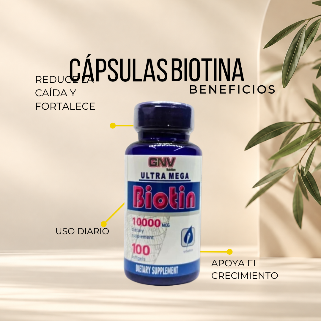 Biotina GNV 10.000 mcg x100 Cápsulas
