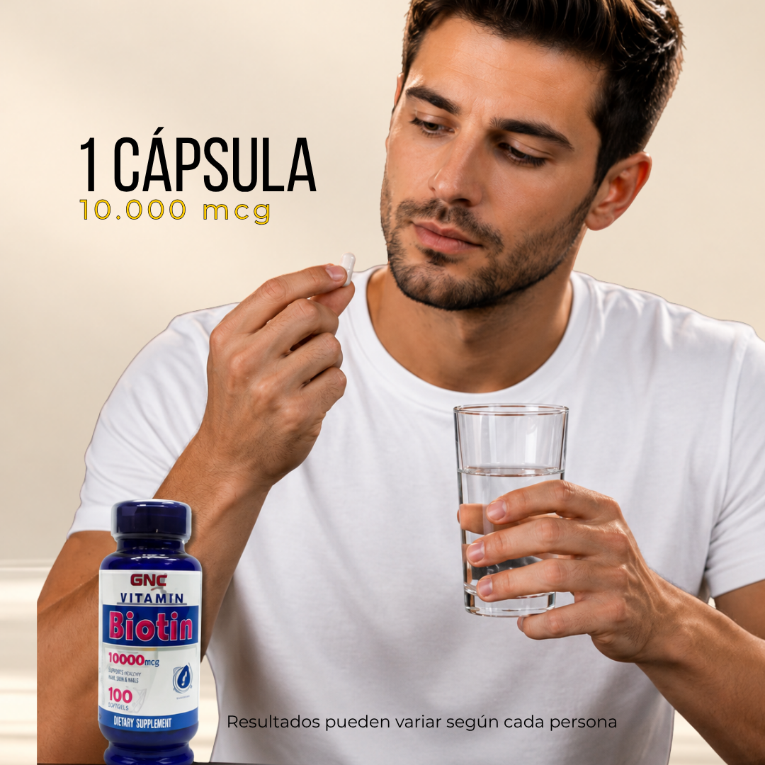 Biotina GNV 10.000 mcg x100 Cápsulas