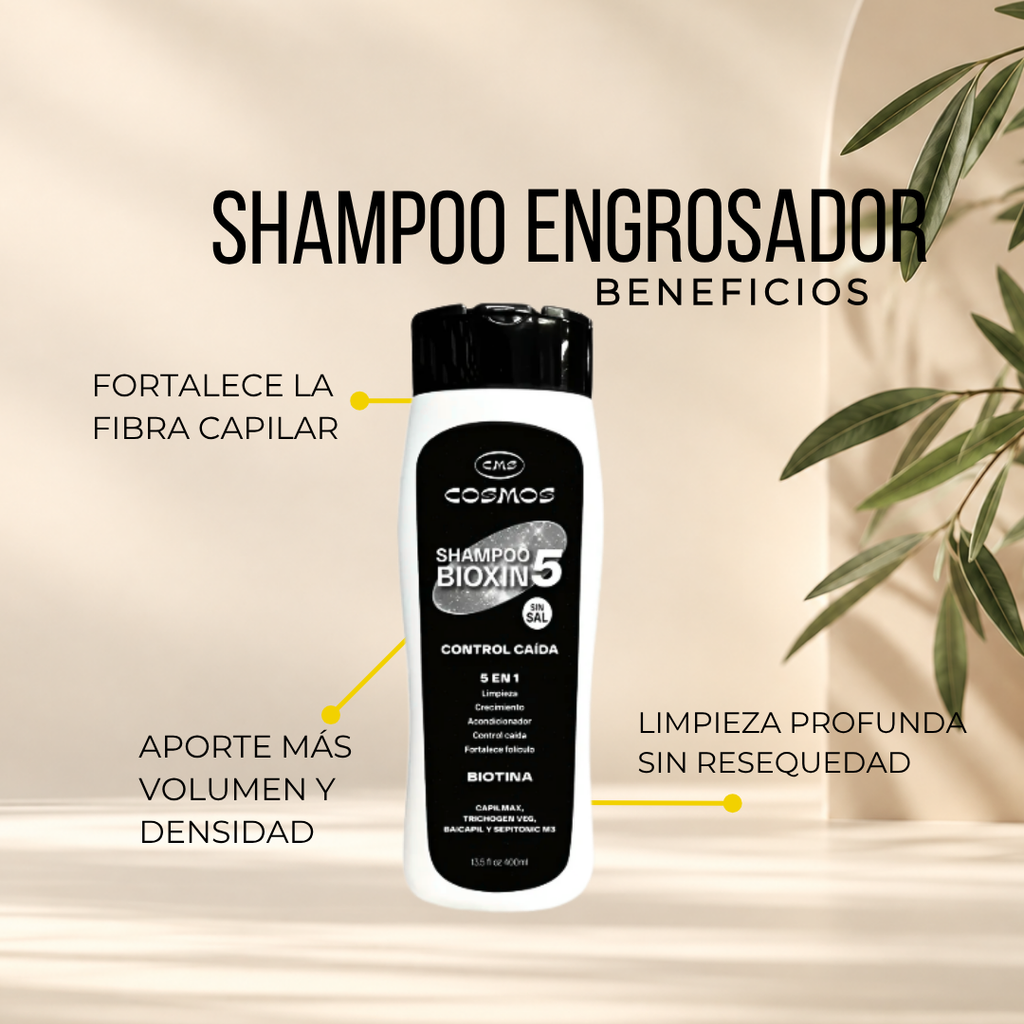 Shampoo Cosmos Bioxin 5 con Biotina | Engrosador