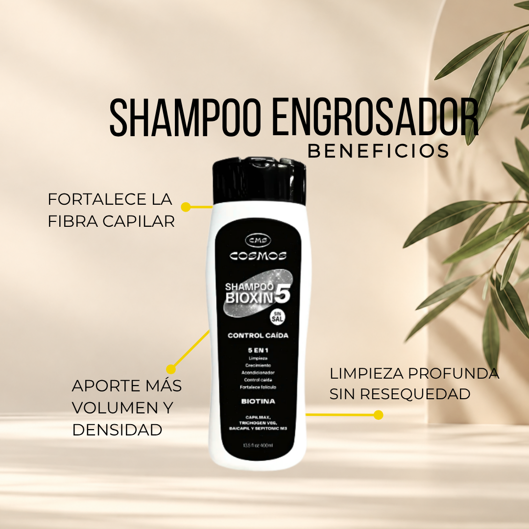 Shampoo Cosmos Bioxin 5 con Biotina | Engrosador