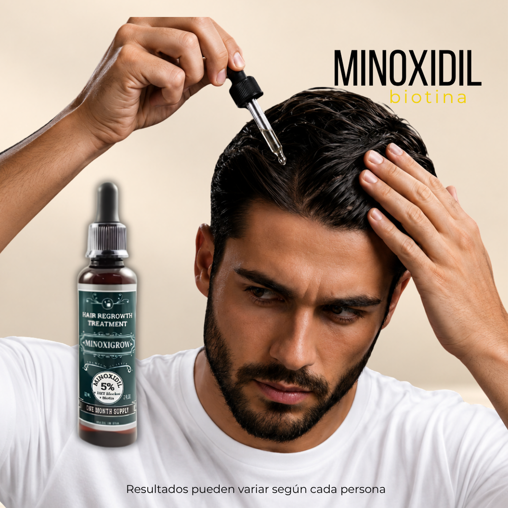 Minoxigrow | Minoxidil 5% con Biotina y Saw Palmetto | 60 ml