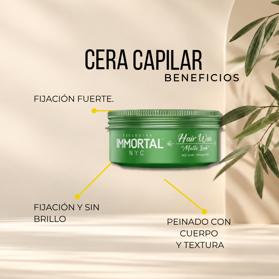 Cera Matte Look Immortal | Fijación Fuerte sin Brillo