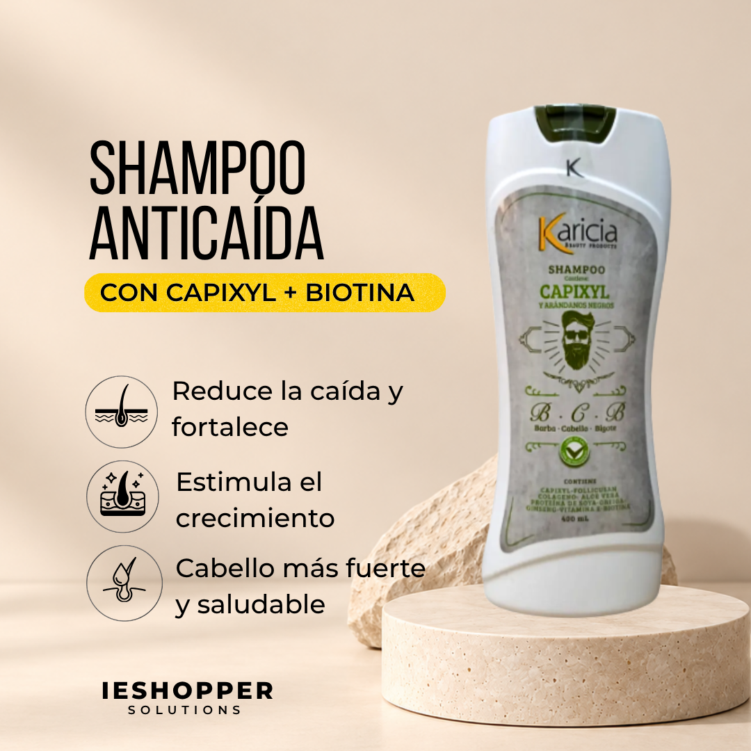 Shampoo Karicia Hombre con Capixyl y Biotina
