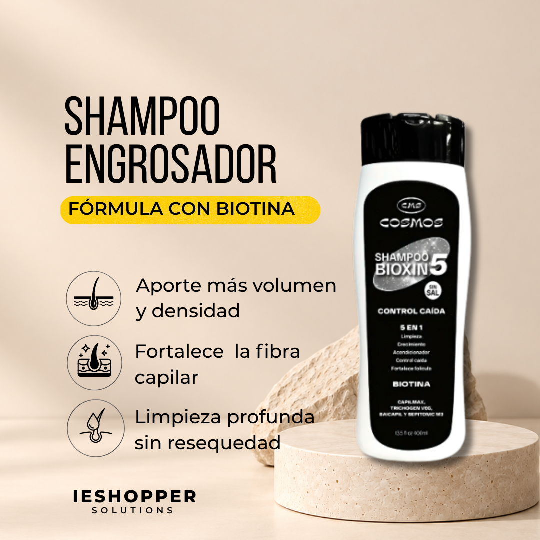 Shampoo Cosmos Bioxin 5 con Biotina | Engrosador