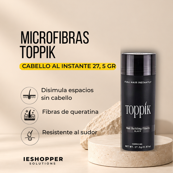 Microfibras Toppik Original 27.5 g | Negro y Castaño Oscuro