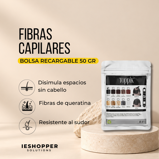 Fibras Capilares 50 g | Negro y Castaño Oscuro