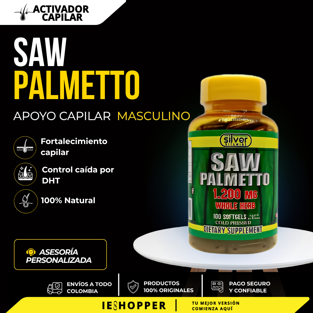 Saw Palmetto Original | Complemento para Fortalecimiento Capilar Masculino | IESHOPPER