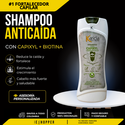 Shampoo Anticaída con Capixyl y Biotina para Cabello