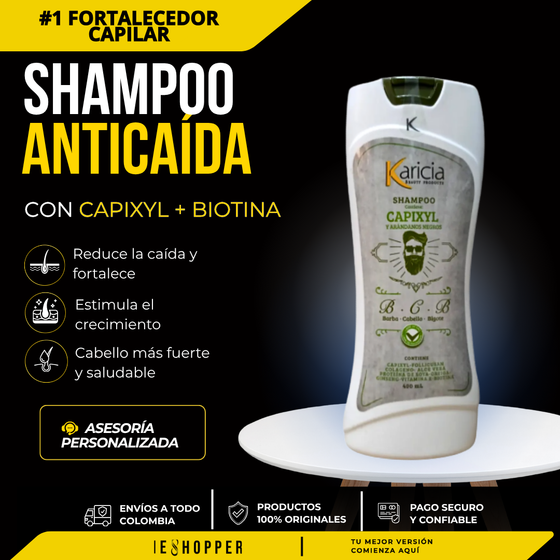 Shampoo Anticaída con Capixyl y Biotina para Cabello