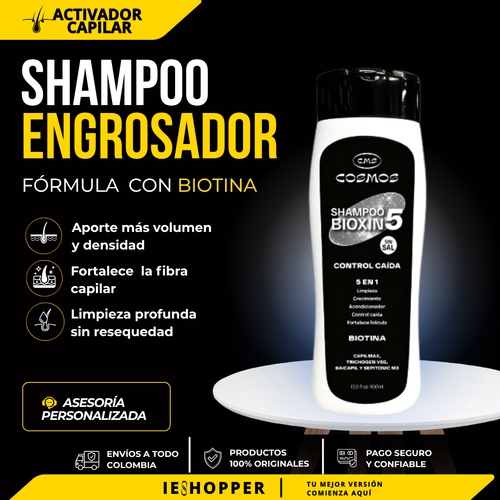 Shampoo Engrosador con Biotina para Mayor Volumen Capilar