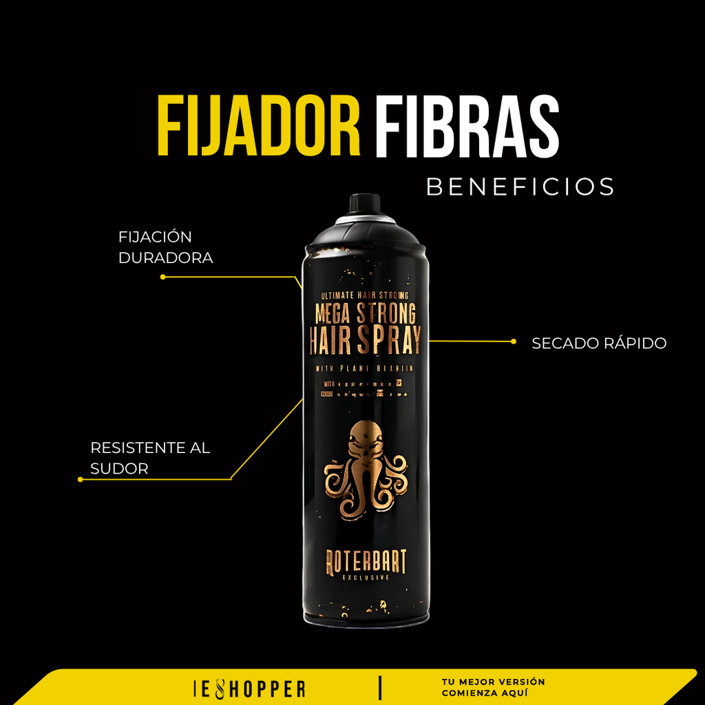 Spray Fijador para Peinado y  Fibras Capilares de Larga Duración