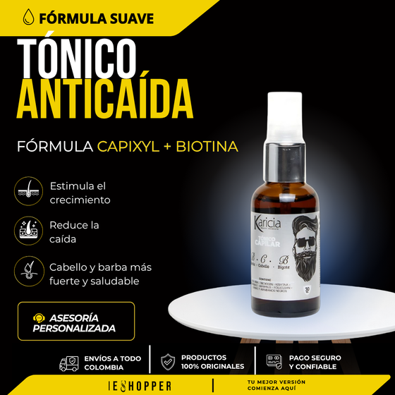 Tónico Anticaída Capixyl y Biotina para Cabello y Barba