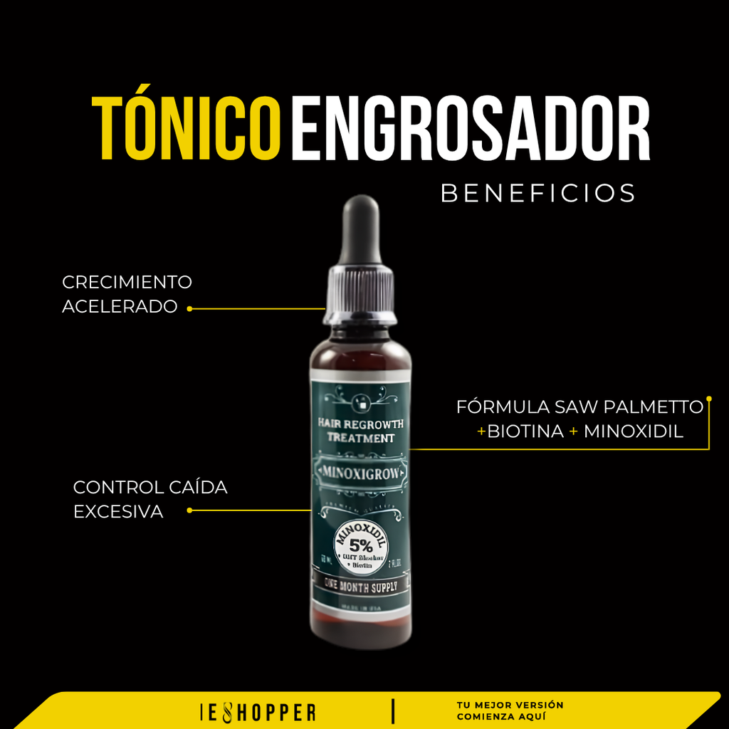Kit Engrosador con Minoxidil Kirkland y Minoxigrow | Cabello Más Denso